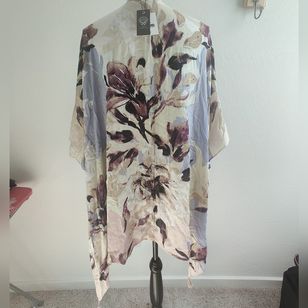 🆕 Vince Camuto Pastels Lily Floral Boho Cottagecore Cozy  Shawl/ Poncho_OS